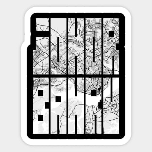 Johor Bahru, Malaysia City Map Typography - Light Sticker